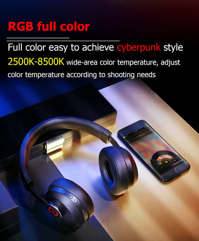 Hridz RGB LED Video Light – Dimmable Bi-Color, Adjustable RGB, Remote-Controlled Studio Light (U600+ / U800+)