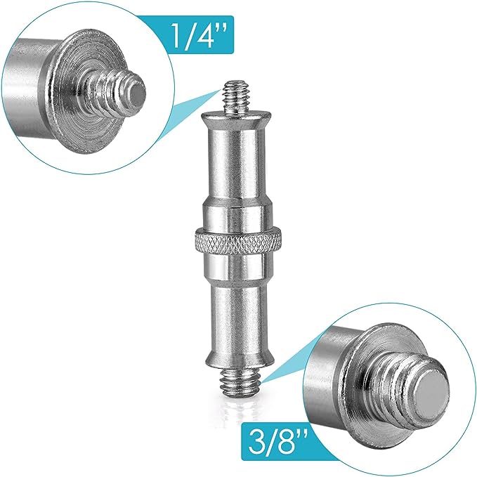 Hridz Tripod Screw Adapter – 1/4" to 3/8" Spigot Converter for Camera, Flash & Mic Rigs