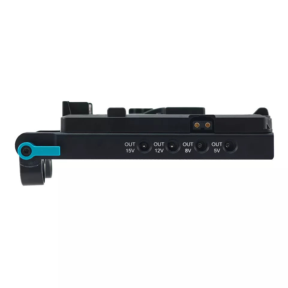 Hridz VMP-6P V-Mount Battery Adapter Plate with 5 Cables for BMPCC 4K 6K