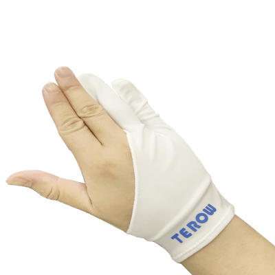 Terow 2-Finger Artist Glove for Drawing Tablets & iPad – Anti-Smudge, Fits Left or Right Hand