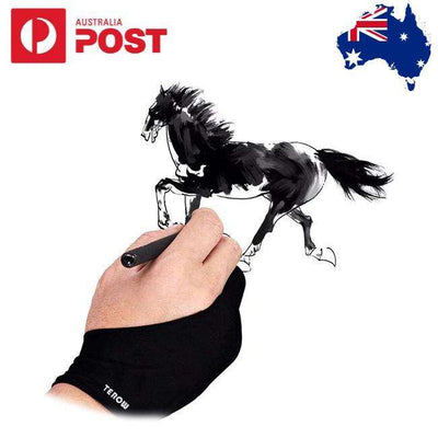 Terow 2-Finger Artist Glove for Drawing Tablets & iPad – Anti-Smudge, Fits Left or Right Hand