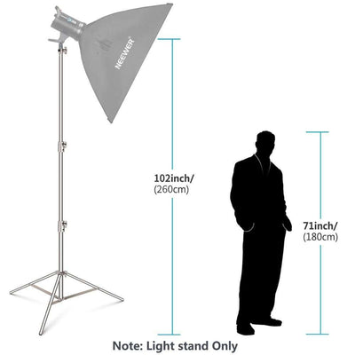 Upto 3Pcs 280cm Stainless Steel Heavy Duty with adapter for Studio Softbox Monolight Photographic Equipment